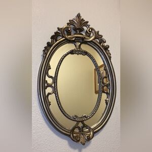 VTG, French Louis XVI Style Rococo Gold Wall Mantle Mirror Made In Italy